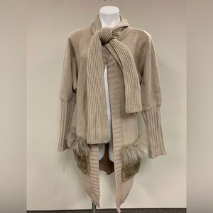 Byblos Vintage Sweater with Fur Pockets